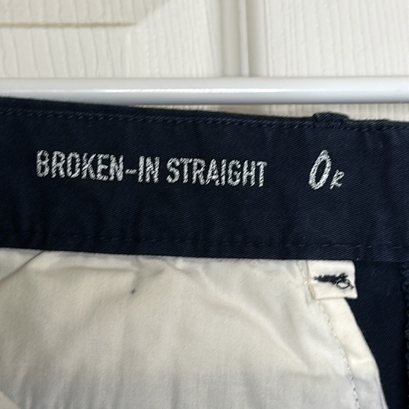 Gap Broken-In Straight Cropped Pants Navy Blue Size 0 Workleisure Minimalist - Picture 4 of 6